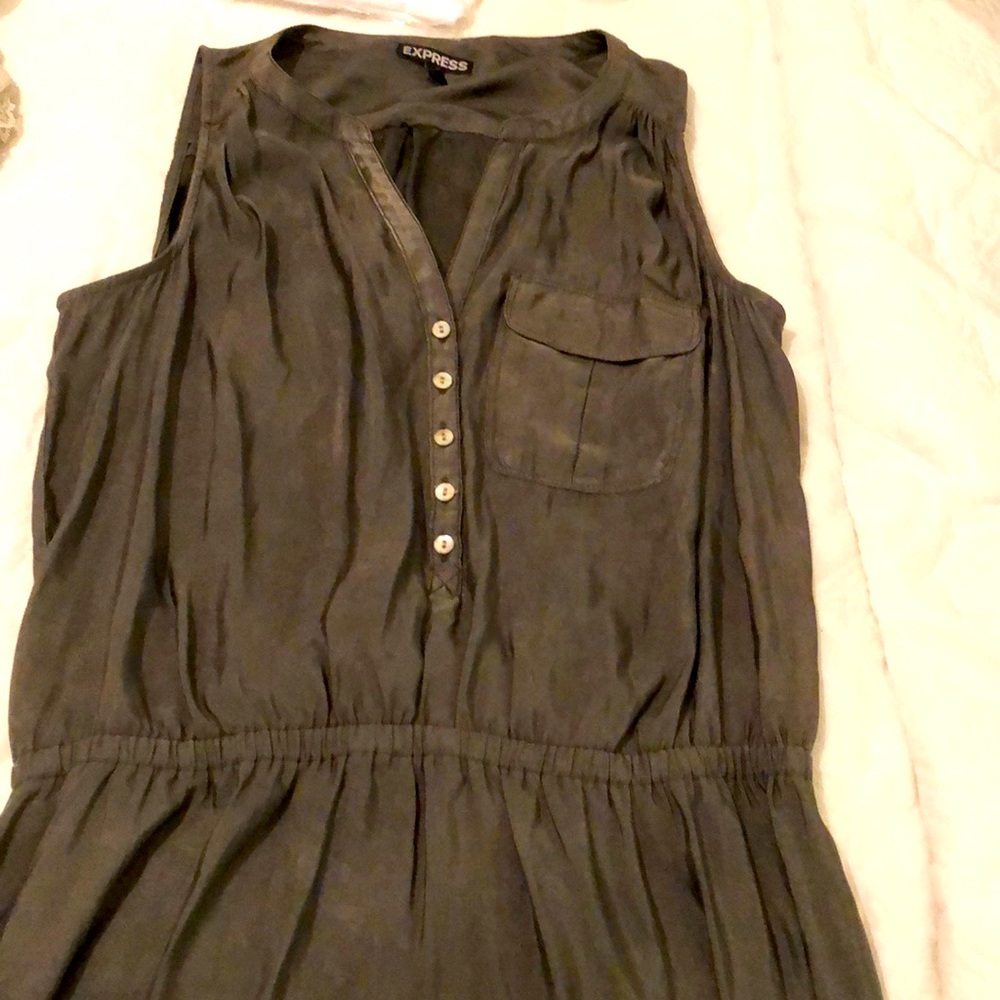 Olive green shirt dress,in great condition